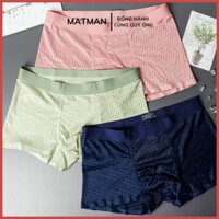 Quần lót lưới nam, boxer nam cao cấp MATMAN quần lót cotton thoáng khí
