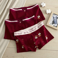Quần Lót Màu Đỏ Quần Lót Nam Cotton Nguyên Chất Benming Năm Rồng Năm Rắn Nam Boxer Quần Đùi Thoáng Khí Bé Trai Boxer Quần Đùi