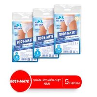 Quần Lót Miễn Giặt Tiện Lợi BODY-MATE Nam, 5 Cái/Bao - Quần Lót Nam