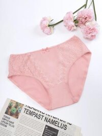 Quần lót Misaki trơn phối ren dáng cơ bản - 6229