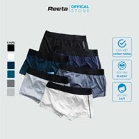 Quần lót nam Boxer cao cấp chính hãng REETA, thiết kế vải lỗ kim siêu thoáng khí, kháng khuẩn - A1888