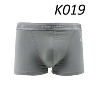 Quần Lót Nam Boxer Chất Modal Siêu Thoáng Kháng Khuẩn Siêu Mềm Mịn, Quần Sịp Trơn Có Size Lớn Màu Đen K019 - Ghi nhạt,XXL