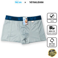 Quần lót nam boxer CITYMEN lưng Hàn Quốc cao cấp vải lạnh co dãn 4 chiều mềm mại thoáng khí thấm hút tốt, quần xịp sịp đùi nam bao đổi trả 90 ngày  - TRẮNG XÁM - Size XXXL