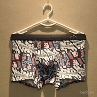 Quần Lót Nam Boxer Modal Cotton màu xanh lá cây Triều Hàn Quốc cá tính giữa eo khâu in quần đùi sexy đầu/2.25