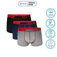Quần lót nam boxer RLTK025 quần sịp nam thoáng mát mềm mại cao cấp, co giãn tốt, ôm gọn - RELAX - ĐEN - XL