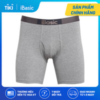 Quần lót nam cotton đùi dài iBasic PANM083 - Xám melange đậm - L