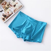 QUẦN LÓT NAM - DẠNG BOXER ĐÙI NHẬT - VẢI SU ĐÚC LẠNH - Không Đường May - Thoáng Khí - Xanh Da Trời,XXL 75kg-90kg