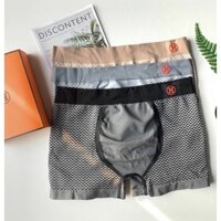 [Quần Lót Nam full box + Freeship] Hộp Gồm 3 Quần Sịp Cotton Đùi Nam HM Sợi Tre Cao Cấp - Đồ Lót Nam