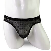 Quần lót nam sexy hình tam giác bán trong suốt với trang trí vàng và bạc, túi khoét, lưới lưới, quần lót thoáng khí eo thấp 2025.3.7