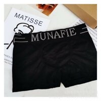 Quần Lót Nam Tam Giác Munafie, Quần Sịp Đùi Nam Munafie Co Giãn 4 Chiều - SN03 - ĐEN - QUẦN ĐÙI