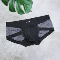 QUẦN LÓT NAM - TAM GIÁC THUN LẠNH - LƯỚI NHỎ THOÁNG MÁT - Xám,L 62kg-72kg