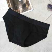Quần lót nam thun cotton màu trơn, sịp nam tam giác cao cấp đơn giản thiết kế trẻ trung, cạp to nam tính QLTG05 - Đen - 2XL