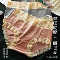 Quần lót nữ cao cấp, eo giữa, độ đàn hồi cao, satin mượt, kiểm soát bụng, ôm sát hông, quần lót lụa