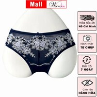 Quần lót nữ cao cấp WANNABE quần chíp lưới phối ren hoa xinh xắn ôm 3/4 mông xinh đẹp nữ tính QLR10