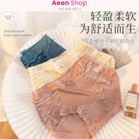 Quần Lót Nữ Chất Su Mềm Mịn Quần Lót Nữ Phối Viền Ren Đáy Lót Cotton Kháng Khuẩn AEON.SHOP Q660