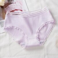 Quần Lót Nữ Cotton Sợi Dọc Thời Trang Nhật Bản Ngang Eo  Q243 . Hàng Loại Đẹp. - Tím - M