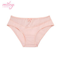 Quần Lót Nữ Dáng Bikini Thun Lạnh Phối Ren Active Miley Lingerie FMM34 - Hồng nhạt - S
