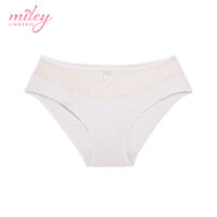 Quần Lót Nữ Dáng Bikini Thun Lạnh Phối Ren Active Miley Lingerie FMM34 - Trắng - S
