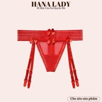 Quần lót nữ - Quần lọt khe dây ren kẹp tất phối nơ quyến rũ LK115