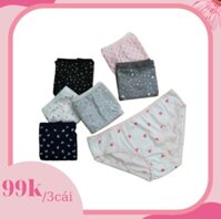 Quần lót nữ sinh thun cotton mềm mại, quần chip bé gái thun cotton chấm bi mã 2702 - Đen sao - Meo 65-71