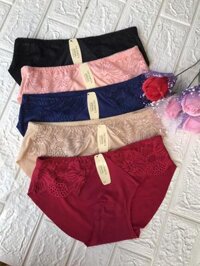 Quần lót nữ su đúc phối viền ren hoa cao cấp  - Ngũ sắc Từ 45 - 55kg
