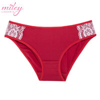 Quần Lót Nữ Thun Lạnh Phối Ren Hai Bên Active Miley Lingerie FMM-05 - Đỏ - XL