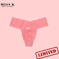 Quần lót ren Bikini style thương hiệu Miss K U017 - Hồng Dạ Quang,M
