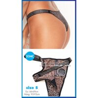 (Quần lót S) - Quần lót da beo, đính đá mới, đính hạt xịn sò (534), mông 93-95cm - Victoria's Secret USA