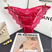 Quần lót satin nữ mới, kiểu dáng sexy, tinh khiết, có đá rhinestone, thoải mái, thoáng khí, kích thước lớn, eo giữa-thấp