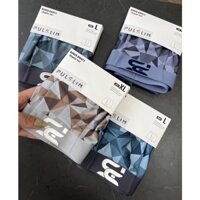 Quần lót sịp đùi boxer nam COMBO 5C quần chíp xì chéo tam giác chất liệu cotton lụa thấm hút mồ hôi thoáng khí Pulslim