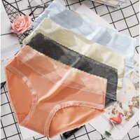 Quần Lót Su Đúc Nữ Viền Ren Cạp Hoa Tàng Hình-NEW - M