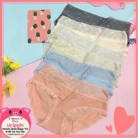 Quần lót su lụa phối ren không đường may - Set 5q đủ màu,L 51-60kg