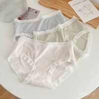 Quần lót tam giác ôm sát hông với viền ren tươi, lụa dâu tằm, kháng khuẩn, thoải mái, thoáng khí, quần lót nữ giữa eo 50s