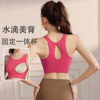 Quần Lót Thể Thao Một Mảnh Cường Độ Cao Chống Sốc Yoga Áo Ngực Tập Hợp Giọt Nước Đẹp Lưng Chạy Bộ Thể Dục Áo Vest Nữ