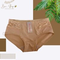 Quần Lót Thun Lạnh Hông Viền Ren, SISTERHOOD 474 Thái Lan, Quần Lót Nữ Ren, Cạp Cao Vừa Gom  Bụng Size