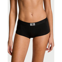 Quần lót Victoria's Secret Logo Cotton Boyshort - Black, Size M