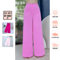 Quần lụa áo dài nữ, quần lụa hồng có lưng chun dài 104cm CHUU