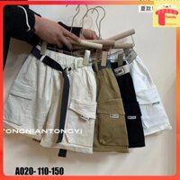 Quần lửng cho bé size đại, Quần kaki bé trai 4-10 tuổi túi hộp chữ MTTJ vải mềm mỏng kiểu dáng khỏe khắn thời trang