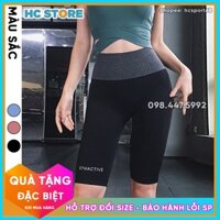 Quần Lửng Gym Active QL03 Tập Gym Yoga Nữ Chất Dệt Kim, Lưng Cao, Nâng Mông - HcSport68