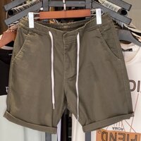 Quần lửng kaki nam, quần lưng thun đi biển chất vải kaki co giãn mềm mịn, thấm hút mồ hôi, màu đẹp