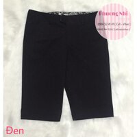 Quần Lửng Kaki Thun Màu Đen / Quần Lửng Nữ Trơn Basic