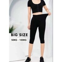 Quần lửng màu đen cotton bigsize vnxk TuyenPhan bigsize 50..95kg