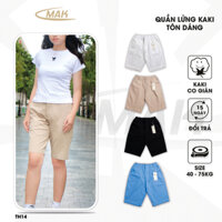 Quần Lửng Nữ Kaki Lưng Thun Co Giãn Cạp Thấp Tôn Dáng Phong Cách Hàn Quốc