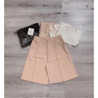 Quần lửng nữ ống rộng mặc nhà DOLOXI vải tuyết mưa cao cấp Q144 - BE,L