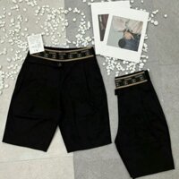 Quần lửng nữ trên gối, quần ngố nữ cạp chun chữ vải umi hàn đẹp_CHINHCHOOPSHOP