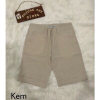 Quần Lửng Ống Suông Linen Màu Kem