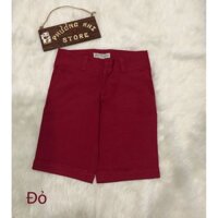 Quần Lửng Ống Suông Linen Màu Đỏ