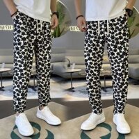 Quần mặc thường ngày quần harem quần 2024 phong cách Trung Quốc dễ phối đồ nam thoáng khí mùa thu đông đẹp trai thời trang rộng rãi mẫu mới lót nhung