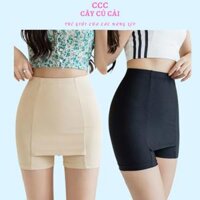 Quần mặc váy bảo hộ, quần mặc trong váy 2 lớp che vùng tam giác an toàn khắc phục mọi nhược điểm -CCC166 - L 38 - 48KG - Đen