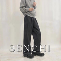 Quần Machete khuyên đến mắt cá chân in hình dáng rộng Nam Thu Đông